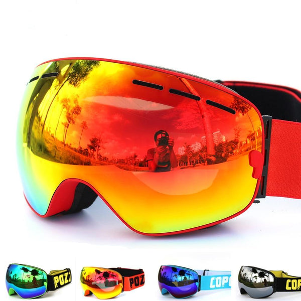Ski goggles double layers UV400 anti-fog snow snowboard goggles