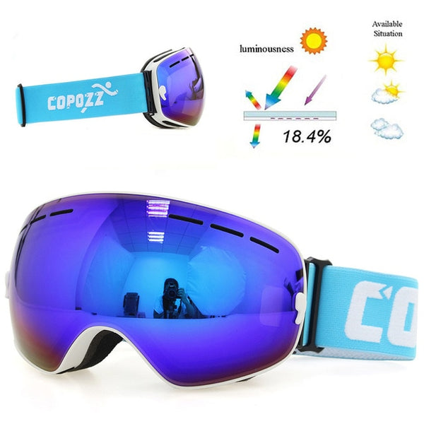 Ski goggles double layers UV400 anti-fog snow snowboard goggles