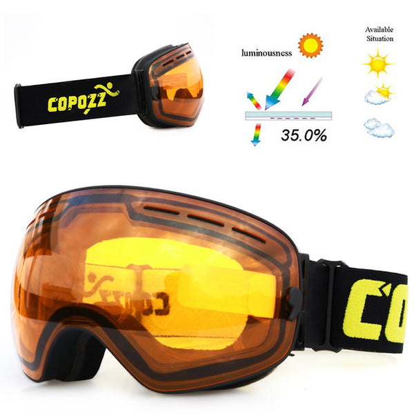 Ski goggles double layers UV400 anti-fog snow snowboard goggles