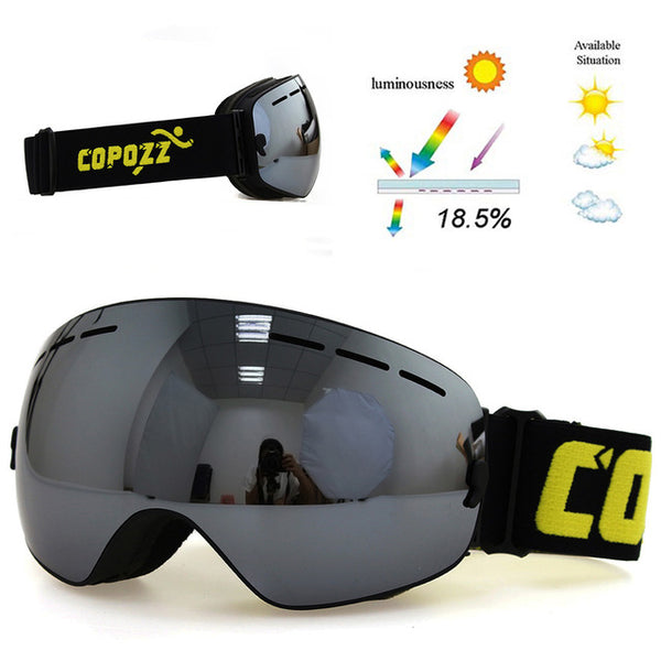 Ski goggles double layers UV400 anti-fog snow snowboard goggles