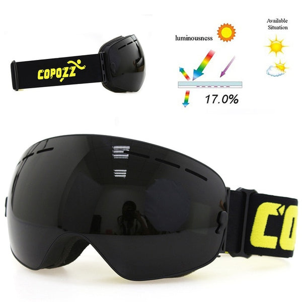 Ski goggles double layers UV400 anti-fog snow snowboard goggles